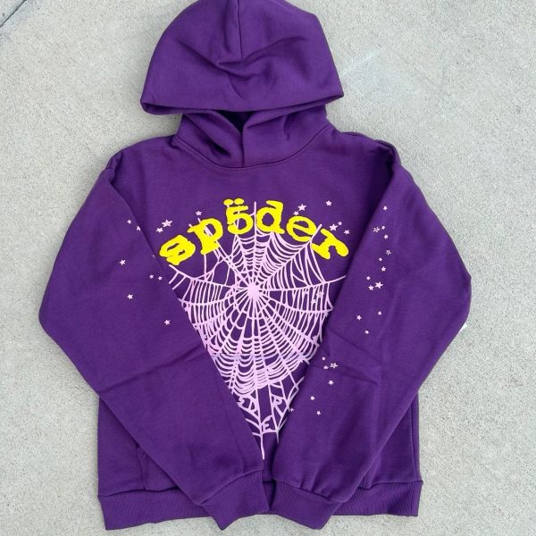 Spider Worldwide Men's Purple Hoodie
