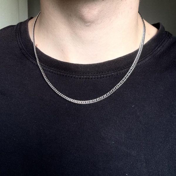 Silver stainless steel chain bracelet