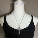 cross silver chain necklace