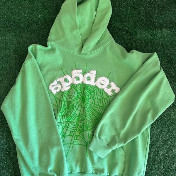 Spider Worldwide Men's Green Hoodie