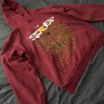Spider Worldwide Men's Burgundy and Red Hoodie - Image 2