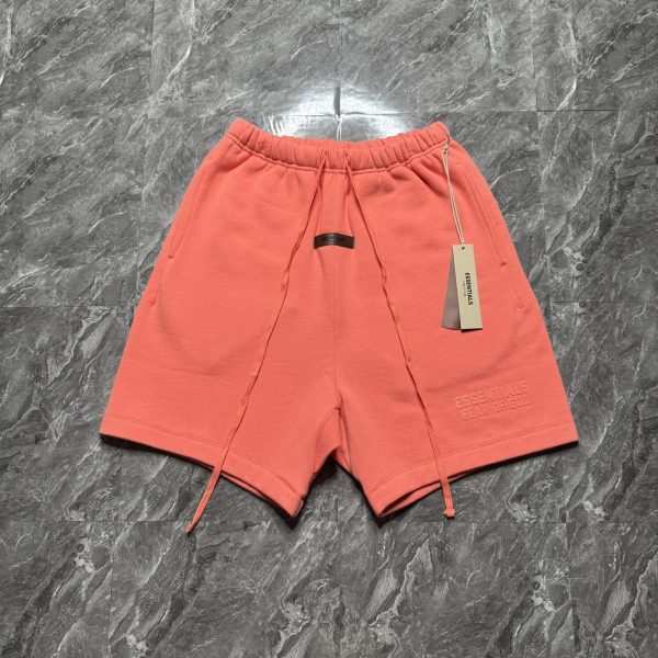 Essentials Men's Orange and Pink Shorts