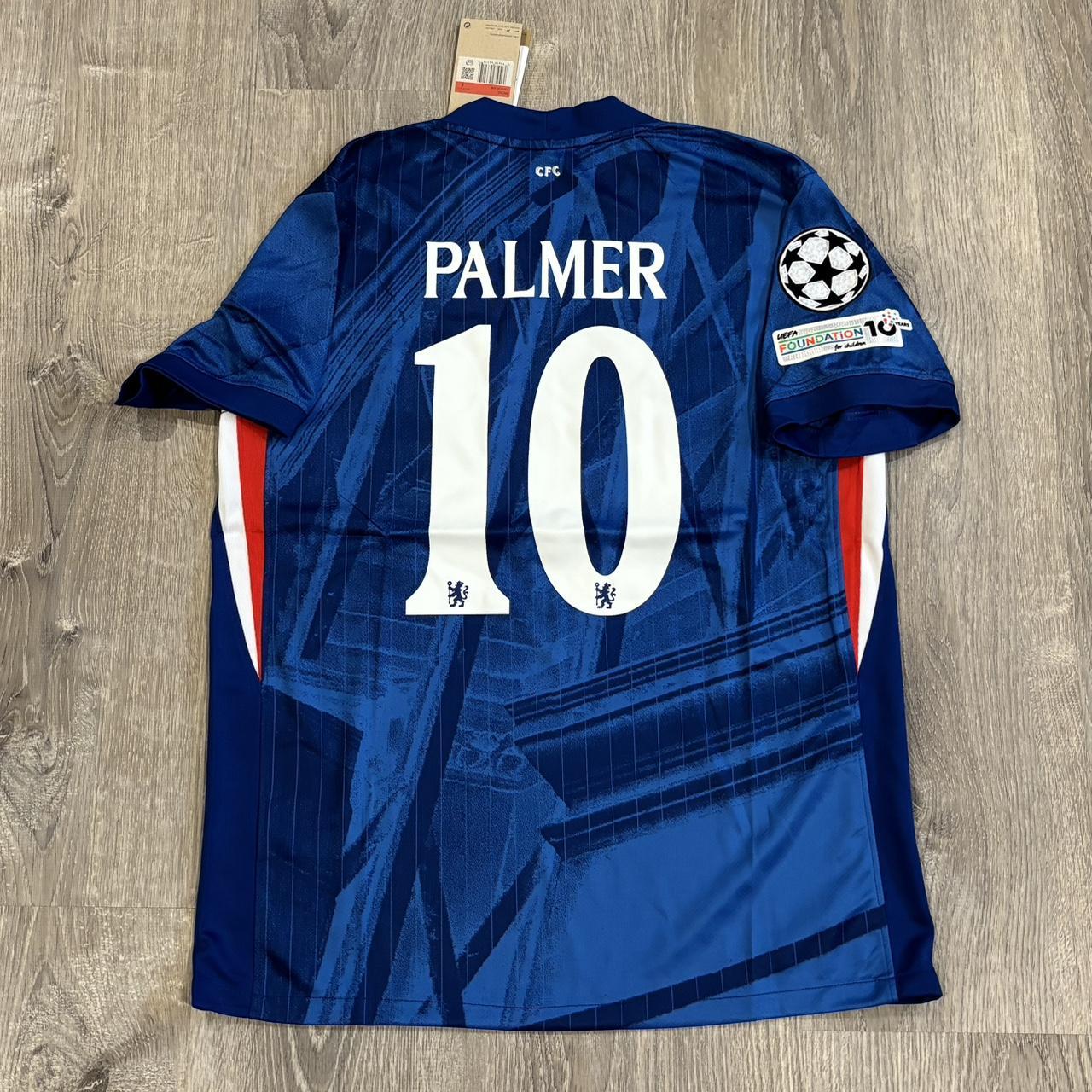 P0 Nike Men's Blue and Navy Shir - Image 1