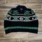 Polo Ralph Lauren Men's Black and Green Jumper - Image 2