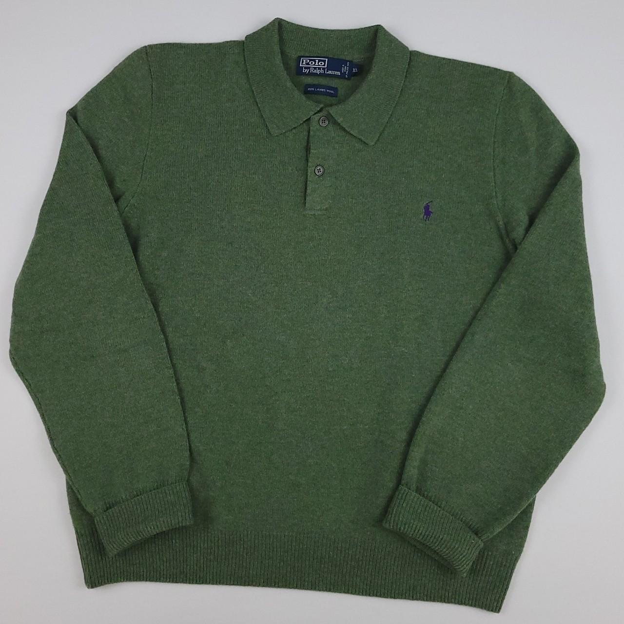P0 Polo Ralph Lauren Men's Green Jumper - Image 1