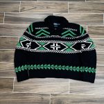 Polo Ralph Lauren Men's Black and Green Jumper