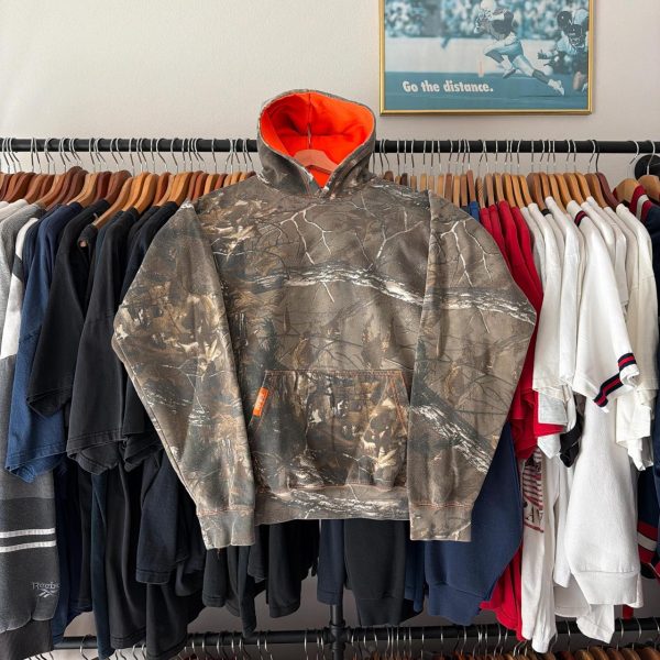 American Vintage Men's Brown and Orange Hoodie