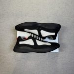 Prada Men's Black and Grey Trainers - Image 2