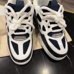 Louis Vuitton Men's Navy and Blue Trainers - Image 3