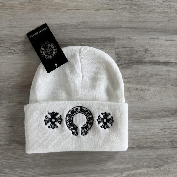 Chrome Hearts Men's White and Cream Hat