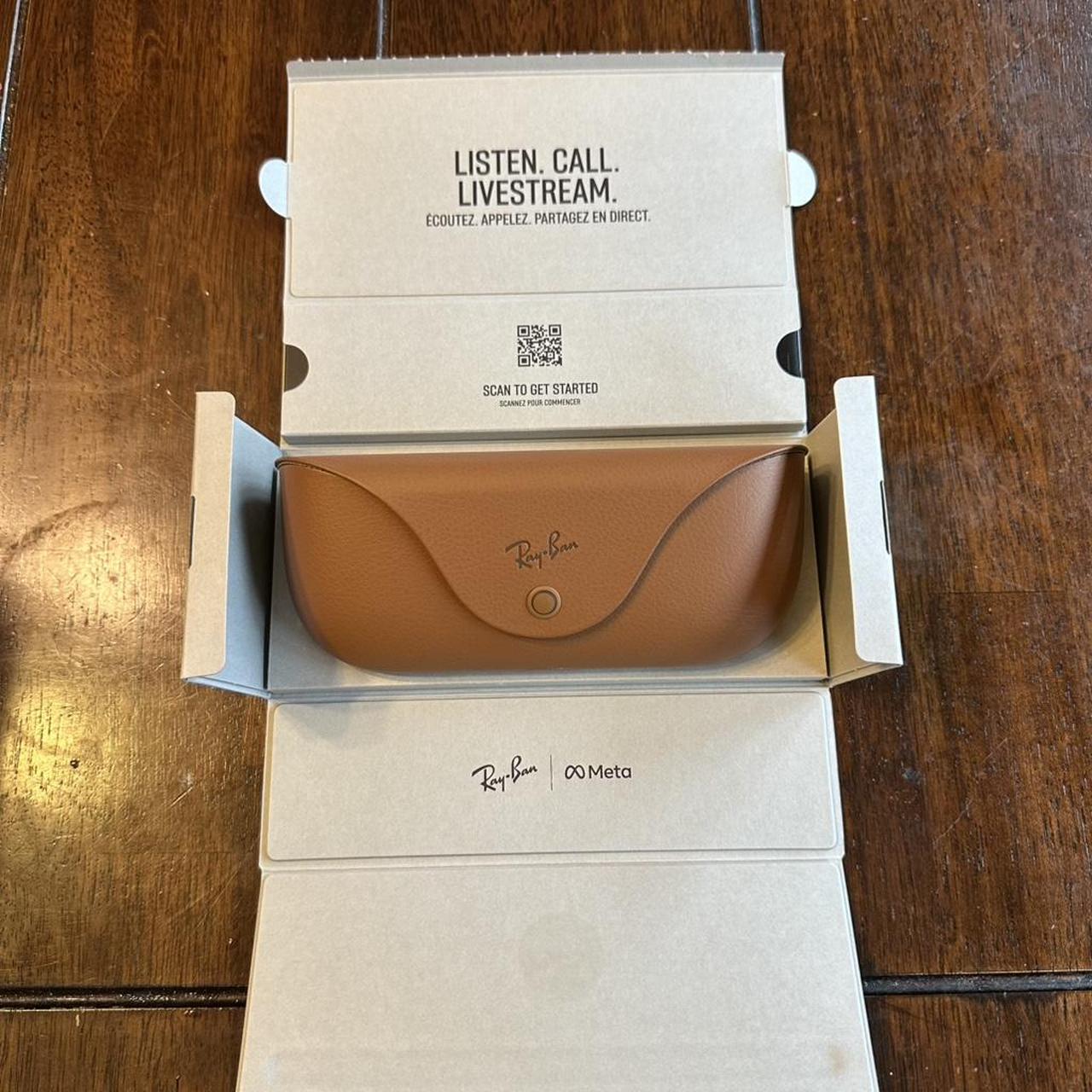 P0 Ray-Ban Brown and Tan Sunglasses - Image 1
