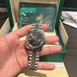 Men's Silver and Grey Watch