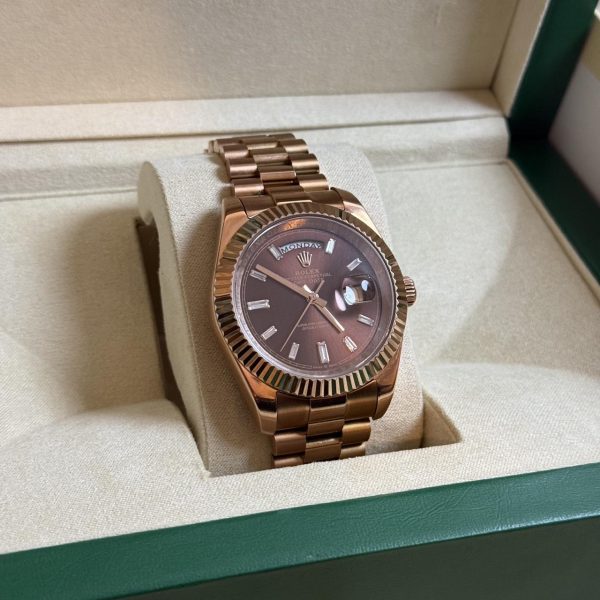 Men's Brown and Gold Watch