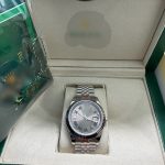 Men's Silver and Grey Watch