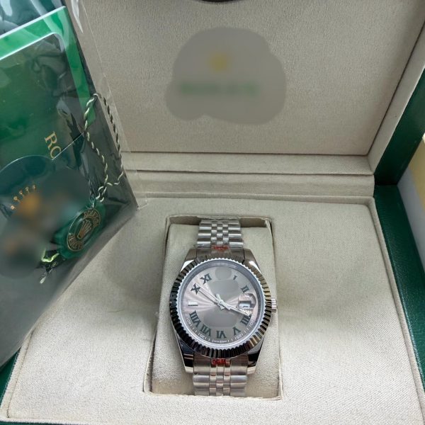 Men's Silver and Grey Watch