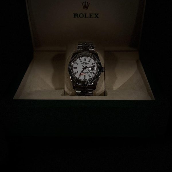 Men's Silver and Black Watch